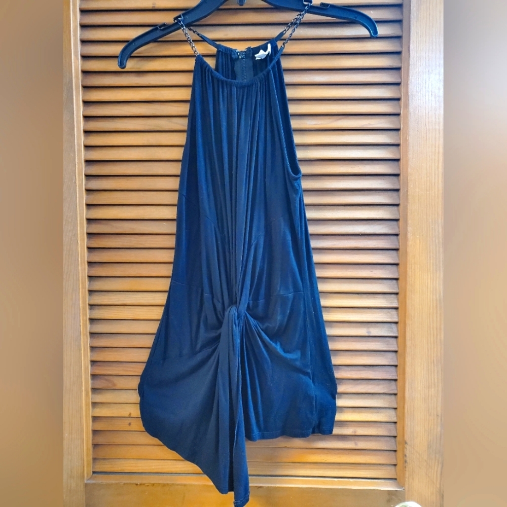 Bisou Bisou black chain dress top